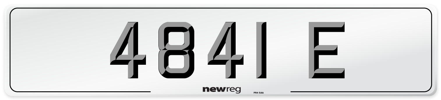 4841 E Number Plate from New Reg